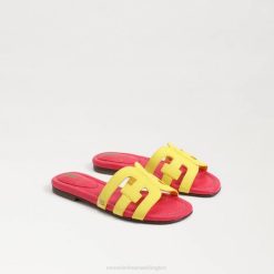 Kids Footwear Sam Edelman Bay Slide Sandal Mimosa Yellow/Ultra Fuscia 4N2P886