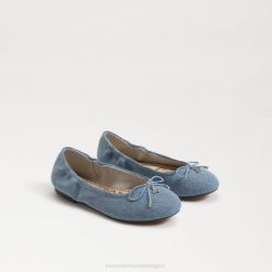 Kids Footwear Sam Edelman Felicia Ballet Flat Montrose Blue 4N2P986