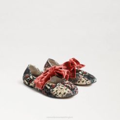 Kids Footwear Sam Edelman Felicity Ballet Flat Ivory/Orange 4N2P1021