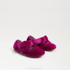 Kids Footwear Sam Edelman Felicity Ballet Flat Raspberry Velvet 4N2P1022