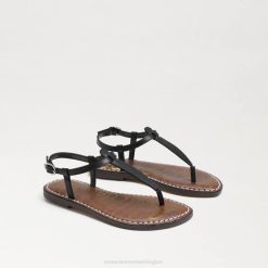 Kids Footwear Sam Edelman Gigi Thong Sandal Black Leather 4N2P939
