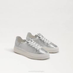 Kids Footwear Sam Edelman Poppy Lace-Up Sneaker Soft Silver 4N2P923