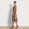 Women Apparel Sam Edelman 1 Shoulder Embroidered Floral Midi Dress Peach Multi 4N2P1073
