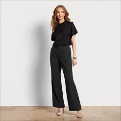 Women Apparel Sam Edelman Codie High Rise Wide Leg Pant Black 4N2P1209