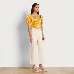 Women Apparel Sam Edelman Codie High Rise Wide Leg Pant Natural 4N2P1203