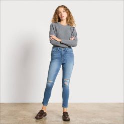 Women Apparel Sam Edelman Cohen Puff Sweater Light Grey 4N2P1281