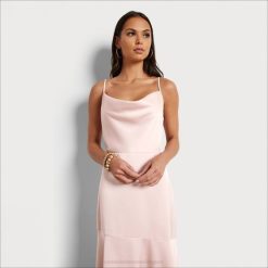 Women Apparel Sam Edelman Cowl Neck Midi Dress Blush 4N2P1095