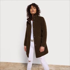 Women Apparel Sam Edelman Faux Shearling Coat Tuscan Olive 4N2P1275
