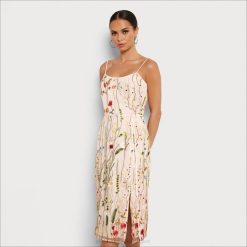 Women Apparel Sam Edelman Floral Embroidery Dress ECRU 4N2P1066