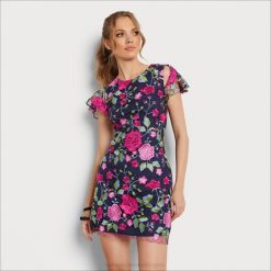 Women Apparel Sam Edelman Floral Embroidery Dress Navy Multi 4N2P1067