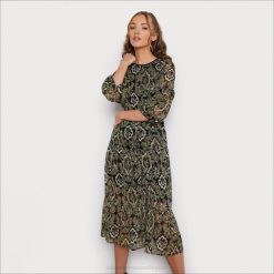 Women Apparel Sam Edelman Hi Neck Maxi Loden Dark Green 4N2P1159