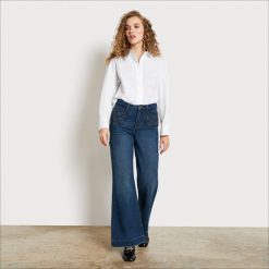 Women Apparel Sam Edelman High Rise Bay Pocket Trouser Pant Marlow 4N2P1228