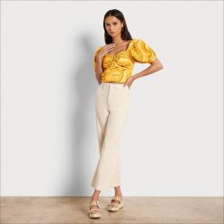 Women Apparel Sam Edelman Karen Short Sleeve Top Wrm Apricot 4N2P1216