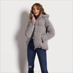 Women Apparel Sam Edelman Pillow Collar Puffer Grey 4N2P1141