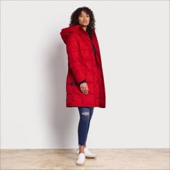 Women Apparel Sam Edelman Pillow Collar Puffer Red 4N2P1128