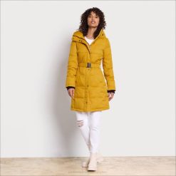 Women Apparel Sam Edelman Pillow Collar Puffer Yellow 4N2P1126