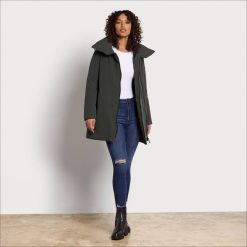 Women Apparel Sam Edelman Quilted Cacoon Jacket Loden 4N2P1265