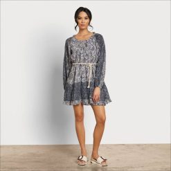 Women Apparel Sam Edelman Rainey Mini Dress Blue Floral 4N2P1204