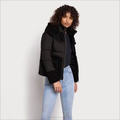 Women Apparel Sam Edelman Short Hooded Puffer Black 4N2P1161