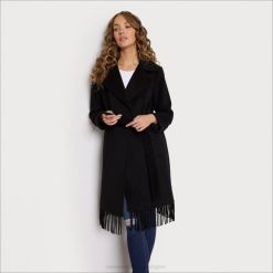 Women Apparel Sam Edelman Single Breasted Wool Coat Black 4N2P1163