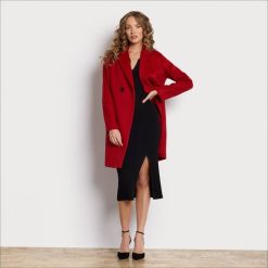 Women Apparel Sam Edelman Wool Blend Peacoat Red 4N2P1239