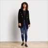 Women Apparel Sam Edelman Wool Military Coat Black 4N2P1284