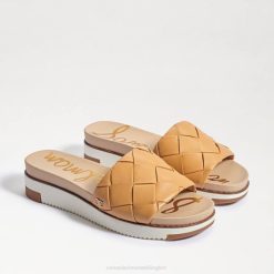 Women Footwear Sam Edelman Adaley Woven Slide Sandal Natural Sand Leather 4N2P753