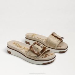 Women Footwear Sam Edelman Ariane Slide Sandal Eggshell Woven 4N2P179