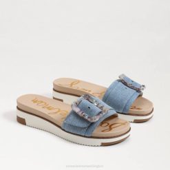 Women Footwear Sam Edelman Ariane Slide Sandal Montrose Blue 4N2P180