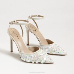 Women Footwear Sam Edelman Avril Slingback Pump Modern Ivory Sequin 4N2P734
