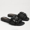 Women Footwear Sam Edelman Bambi Slide Sandal Black Raffia 4N2P68