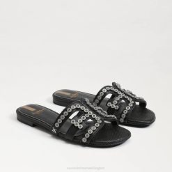 Women Footwear Sam Edelman Bay Fleur Slide Sandal Black 4N2P622
