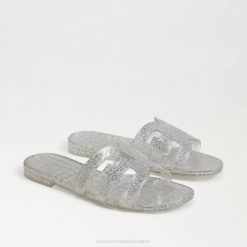 Women Footwear Sam Edelman Bay Jelly Slide Sandal Silver 4N2P218