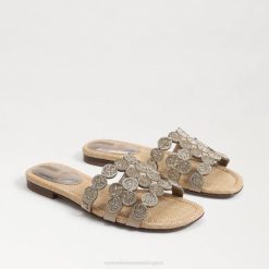 Women Footwear Sam Edelman Bay Marche Slide Sandal Gold Leaf 4N2P607