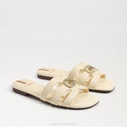 Women Footwear Sam Edelman Bay Radiant Slide Sandal Bleached Wheat 4N2P579