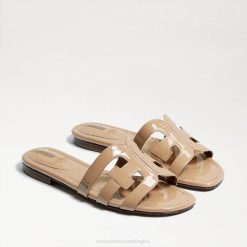 Women Footwear Sam Edelman Bay Slide Sandal Almond Patent 4N2P378
