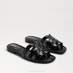 Women Footwear Sam Edelman Bay Slide Sandal Black Patent 4N2P379