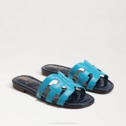 Women Footwear Sam Edelman Bay Slide Sandal Blue/Hudson Navy 4N2P8