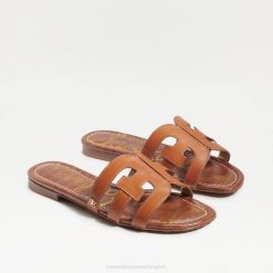 Women Footwear Sam Edelman Bay Slide Sandal Saddle Leather 4N2P14