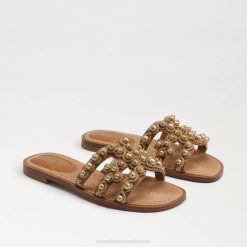 Women Footwear Sam Edelman Bay Soleil Slide Sandal Cuoio 4N2P508