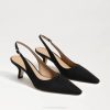 Women Footwear Sam Edelman Bianka Slingback Pump Black Suede 4N2P97