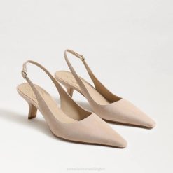 Women Footwear Sam Edelman Bianka Slingback Pump Cappuccino Suede 4N2P98