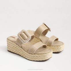 Women Footwear Sam Edelman Chase Espadrille Wedge Sandal Eggshell 4N2P200