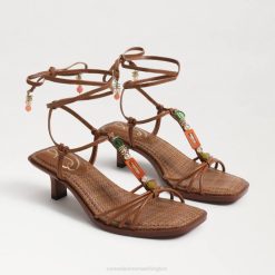 Women Footwear Sam Edelman Dacie Strappy Kitten Heel Sandal Saddle 4N2P620