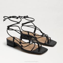 Women Footwear Sam Edelman Daffy Sandal Black Leather 4N2P420