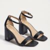 Women Footwear Sam Edelman Daniella Block Heel Sandal Black Leather 4N2P299
