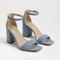 Women Footwear Sam Edelman Daniella Block Heel Sandal Montrose Blue 4N2P296
