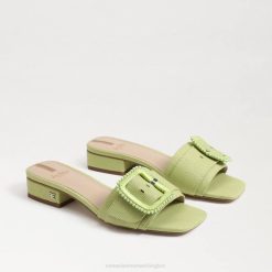 Women Footwear Sam Edelman Deacon Beaded Slide Sandal Summer Pear 4N2P195