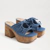 Women Footwear Sam Edelman Dova Platform Wedge Heel Washed Indigo 4N2P347