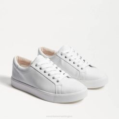 Women Footwear Sam Edelman Ethyl Lace Up Sneaker White Leather 4N2P342
